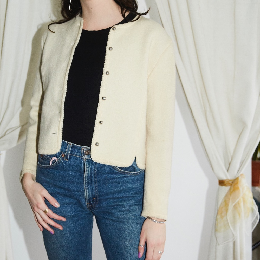 wool cropped sweater